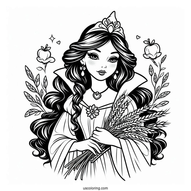 Queen Grimhilde Witch Coloring Page