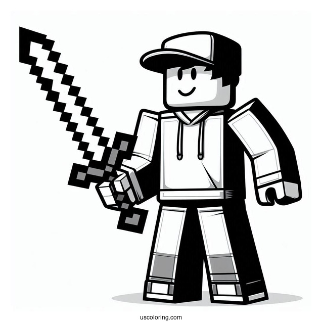 Roblox Guy With Minecraft Sword