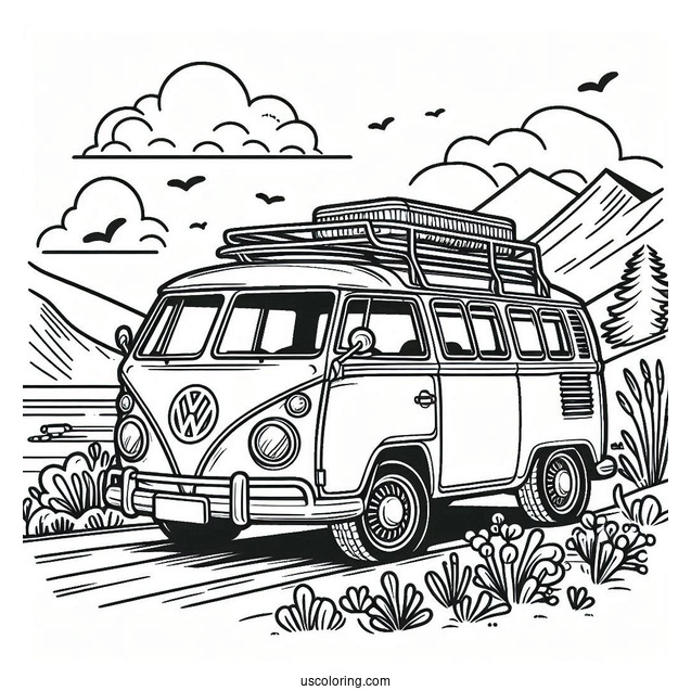 VW Kombie Car To Color