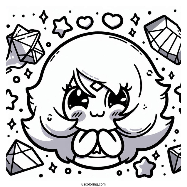 Kawaii Amethyst Steven Universe Coloring Page For Preschoolers