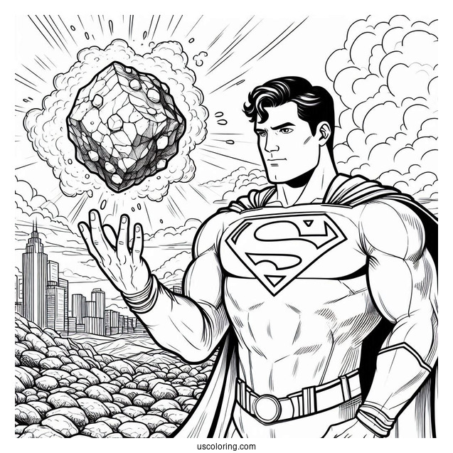 Superman And Kryptonite Coloring Page