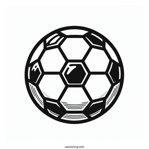 Simple To Color Soccer Ball