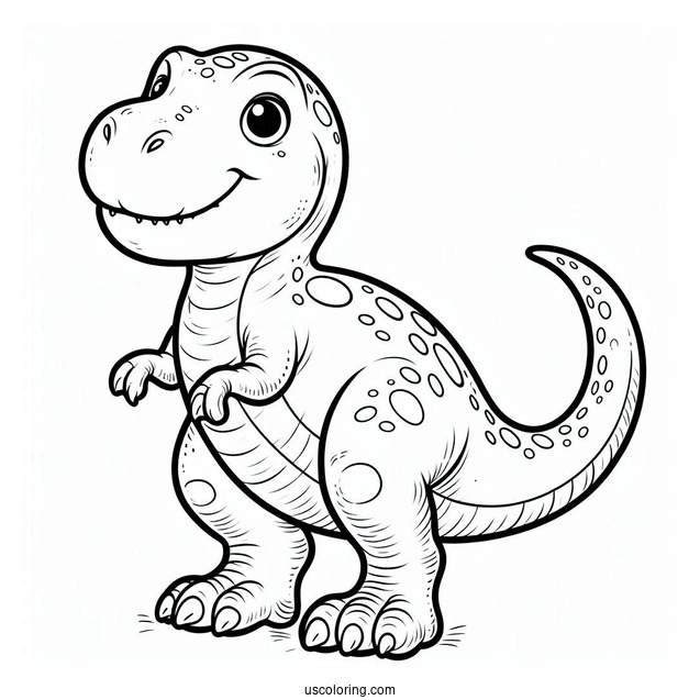 T-Rex With Little Arms To Color