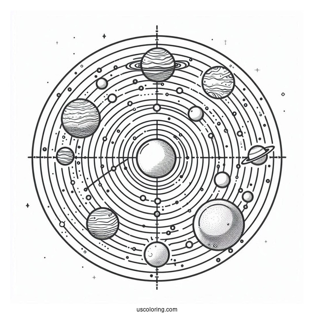 Solar System Map Including Pluto To Color