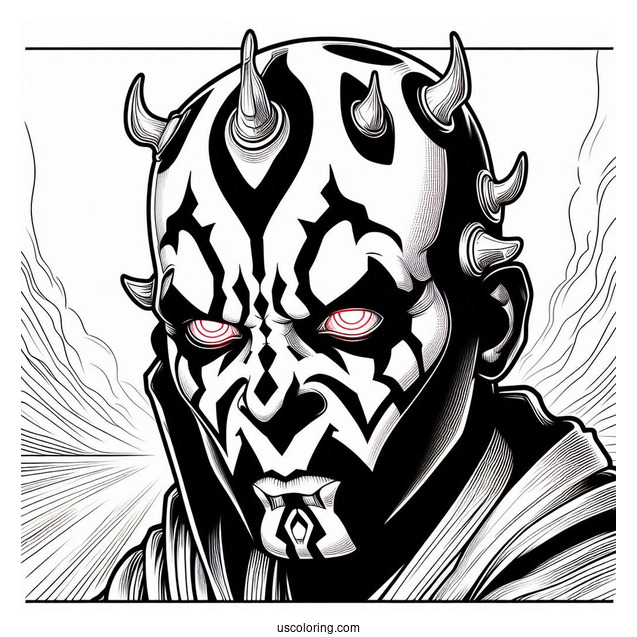 Coloring Sheet Of Darth Maul
