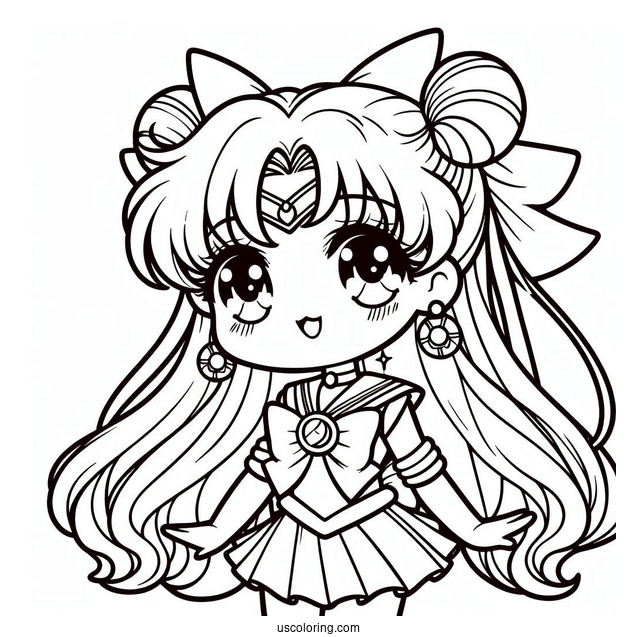 Coloring Sheet Of Kawaii Sailor Mercury