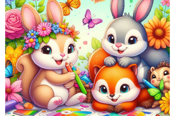 Smiling Critters Coloring Pages Featured Image