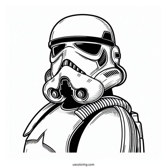 Stormtrooper Coloring Page Of Star Wars Shoretrooper For Kids