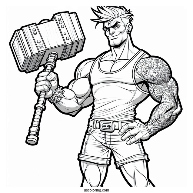 Hulk Smash Coloring Page For Kids