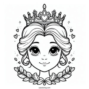 Belle Crown Coloring Page