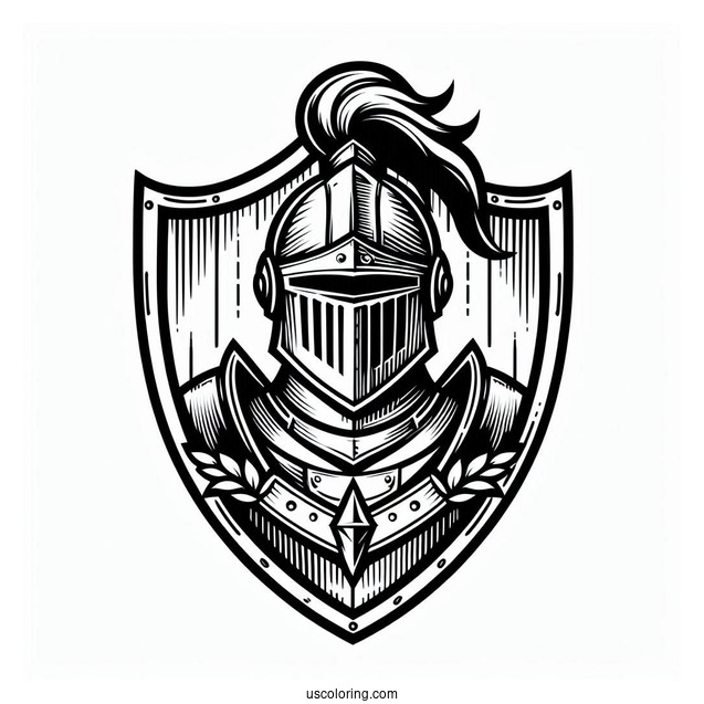 Outline Of Crusader Knight_s Shield