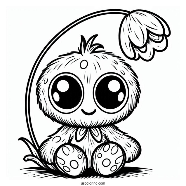 Poppy Playtime Coloring Page Of Frightening Huggy Wuggy