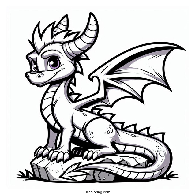 Spyro the Dragon Coloring Page