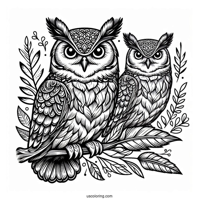 Great Horned Owl To Colorv