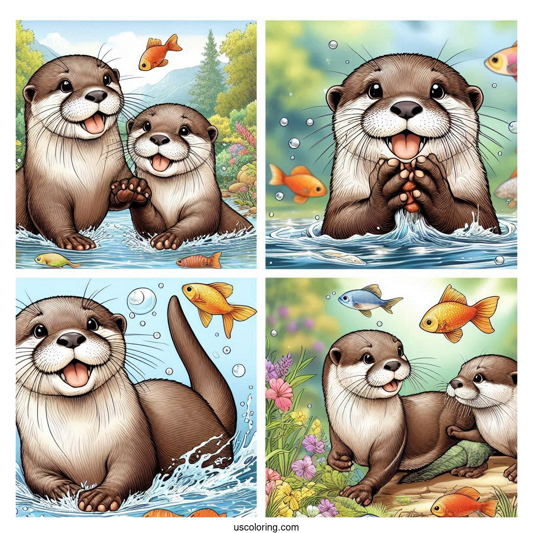 Otter Coloring Pages (Free PDF Printables)
