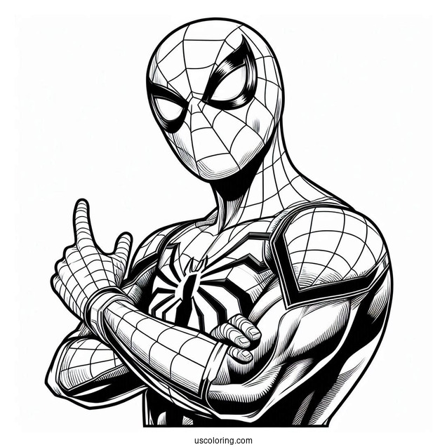 Spider-Man With The Avengers Coloring Sheet