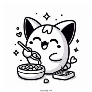 Feeding Tamagotchi Coloring Pages Pet