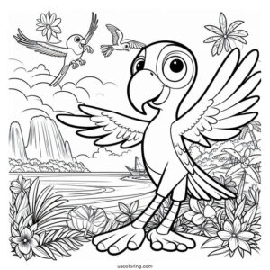 Rafael From Rio Coloring Page For Kids