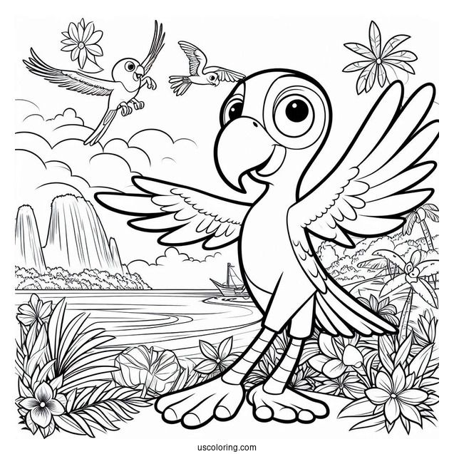 Rafael From Rio Coloring Page For Kids