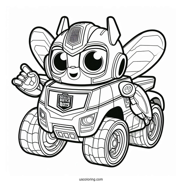 Rescue Bots Coloring Page Bumblebee For Preschoolers