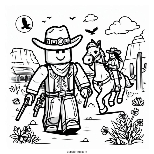 Roblox Wild West Experience Coloring Page