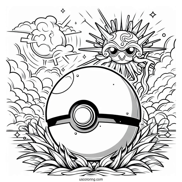 Normal Pokéball Coloring Page With Ultra Ball And Great Ball