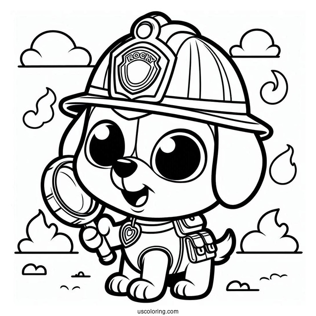 Cute Coloring Page Of Rocky