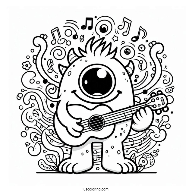 My Singing Monsters Coloring Page Of Simple Monculus Outline For Kids