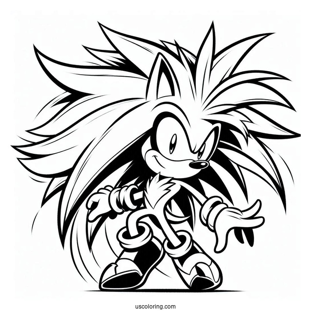 Silver the Hedgehog Coloring Sheet