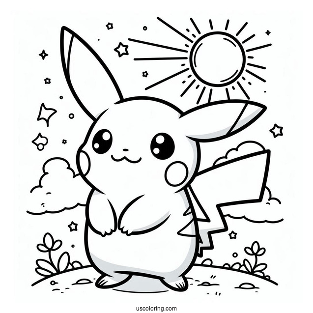 Cute Pikachu Standing Under The Sun