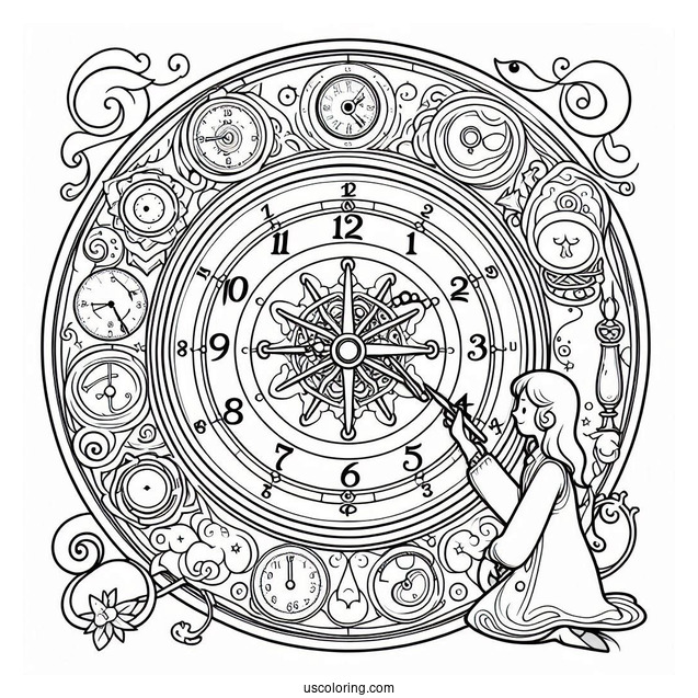 How To Tell The Time Coloring Page