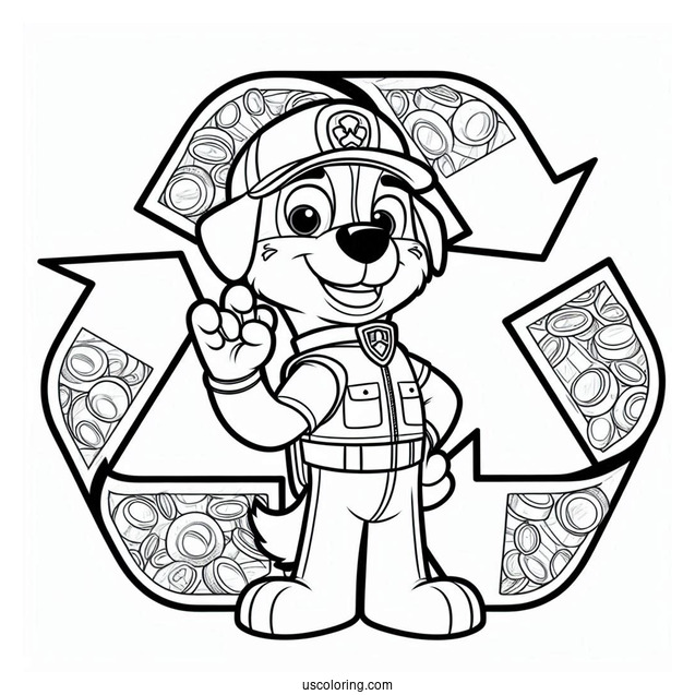 Recycling Rocky Character From Paw Patrol