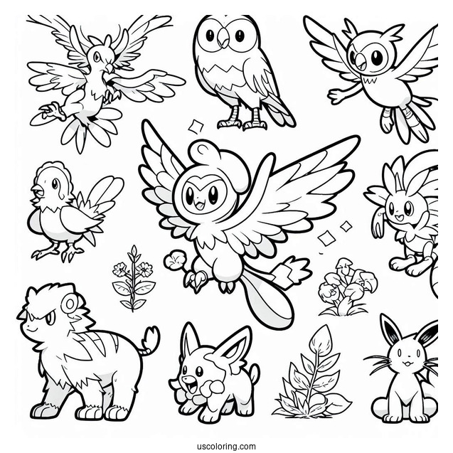Various Pokemon Species To Color