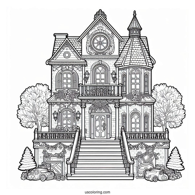 Barbie Dream House Coloring Page