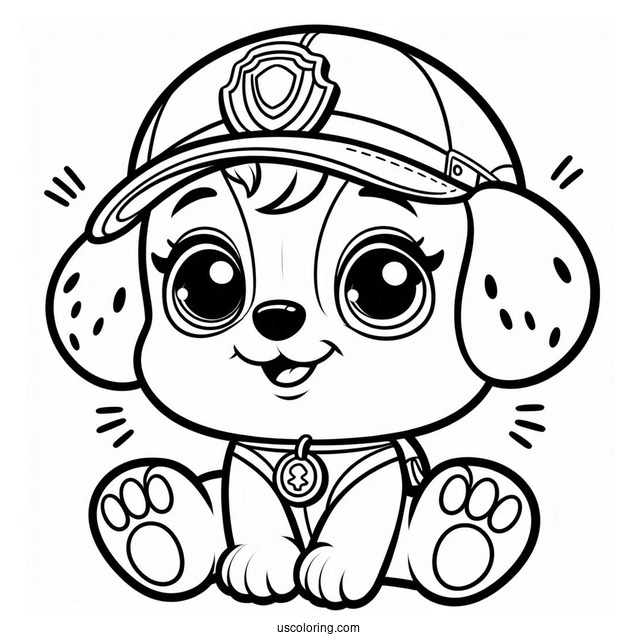 Baby Rubble Character Coloring Sheet