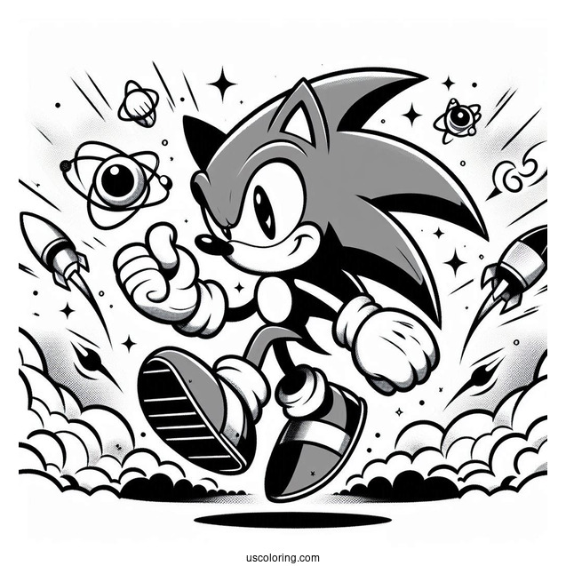 Sonic And Knuckles Coloring Sheet