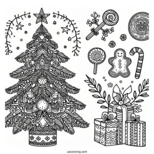 Christmas Tree With Gingerbread House