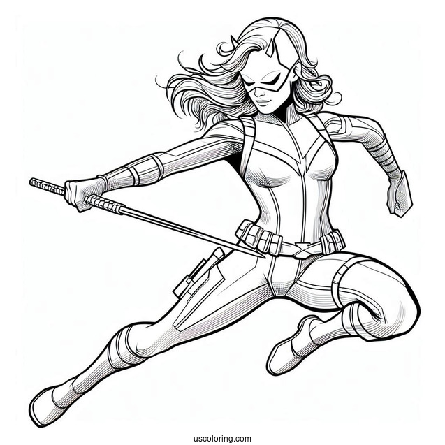 Outline Of Daredevil Coloring Page For Kids