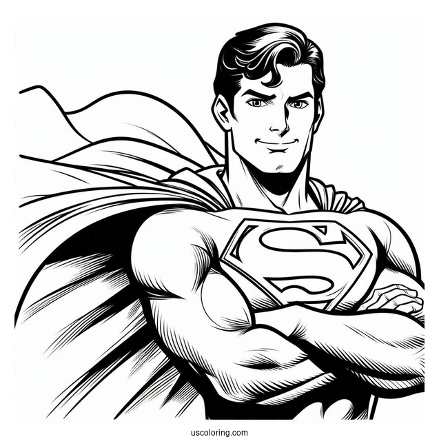 Superman With Lois Lane Coloring Sheet