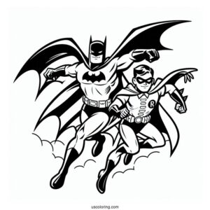 Batman And Robin Coloring Sheet