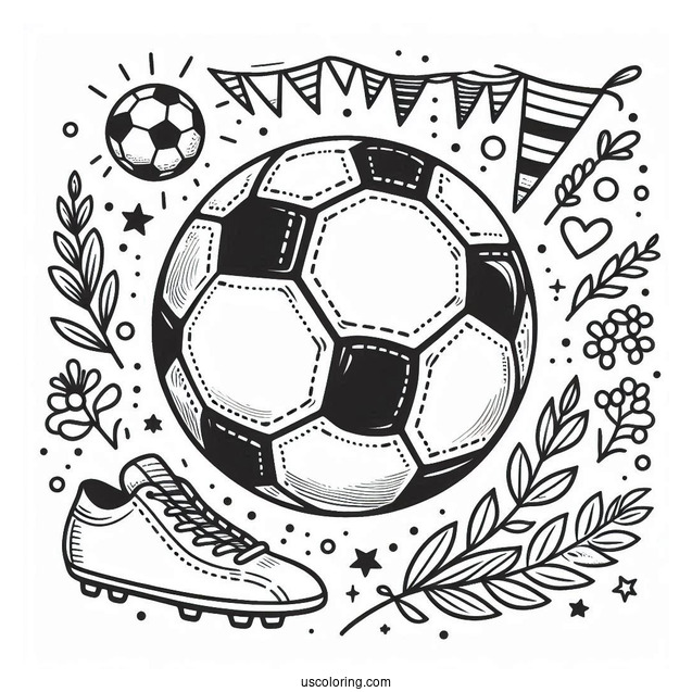 Simple To Color Soccer Ball
