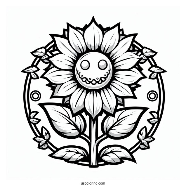Coloring Page Of Plants Vs Zombies Sunflower