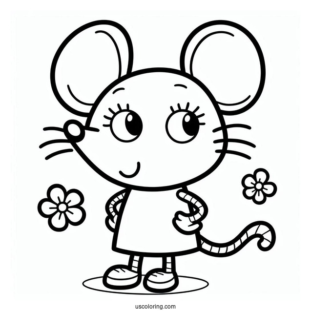Mandy The Mouse Coloring Page