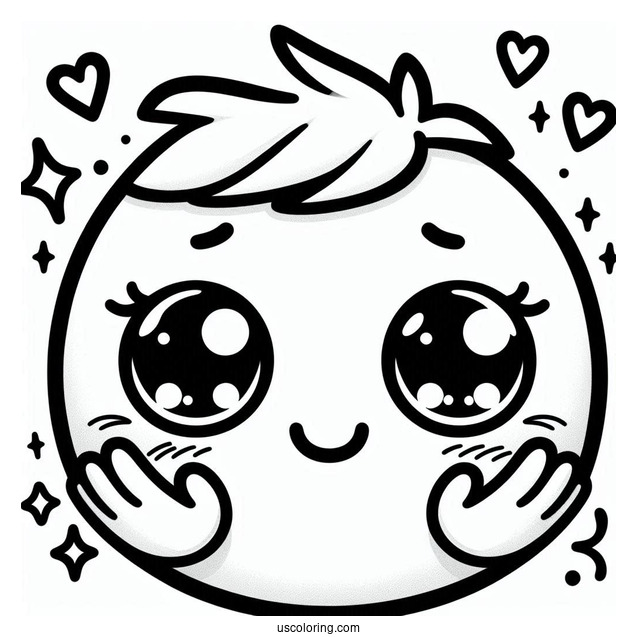 Hugging Face Emoji Coloring Page