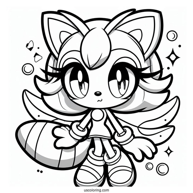 Cute Nicole the Holo-Lynx Coloring Sheet