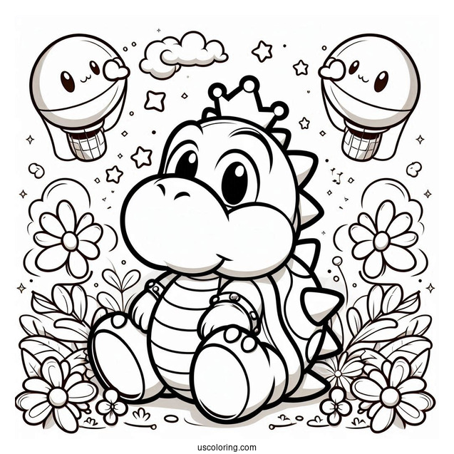 Baby Paper Bowser To Color