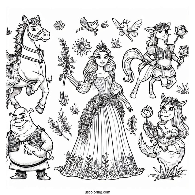 Fairy Tale Creatures From Shrek To Color