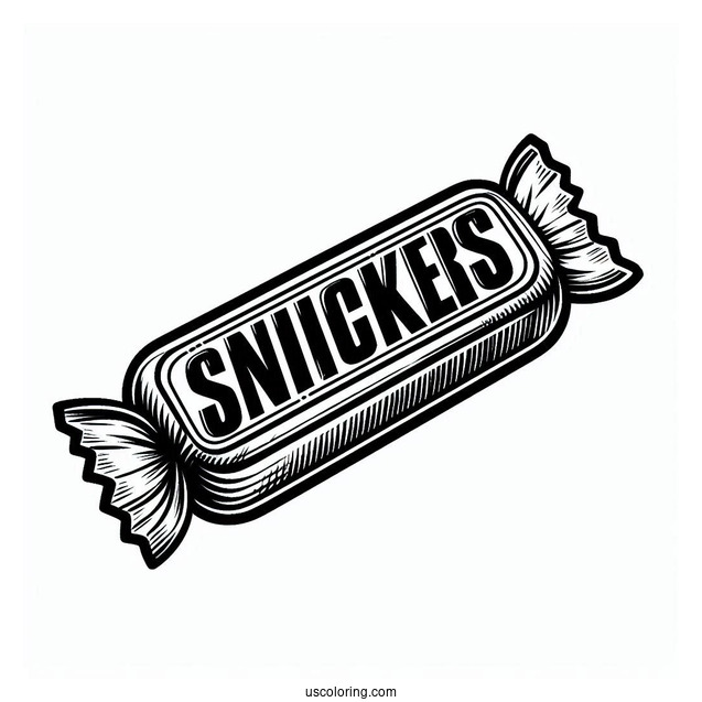 Snickers Candy Bar To Color