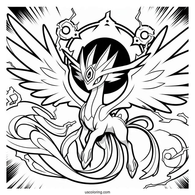 Arceus Trinity Charge Coloring Page