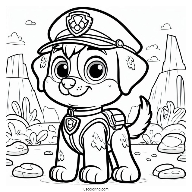 Cute Coloring Page Of Rocky